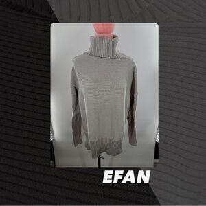 EUC Efan Dark Grey Oversized Turtleneck Sweater